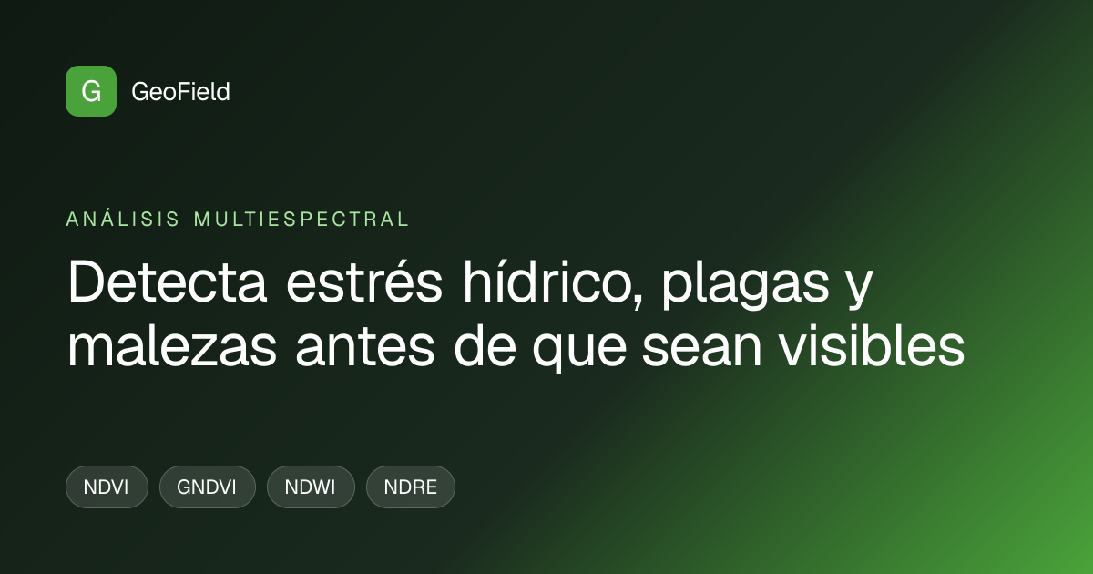 Análisis multiespectral de cultivos | GeoField México